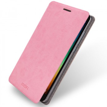 Водоотталкивающий чехол флип подставка на силиконовой основе для Xiaomi RedMi Note 3 Розовый