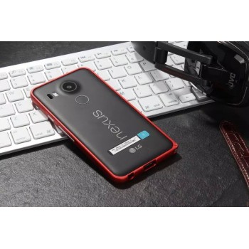 Металлический бампер для Google LG Nexus 5X Красный