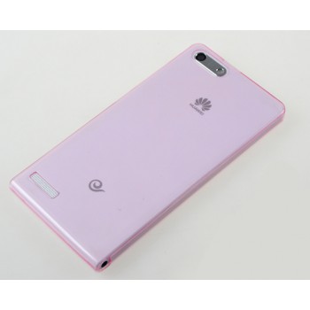 Ультратонкий силиконовый чехол для Huawei Ascend G6 Розовый