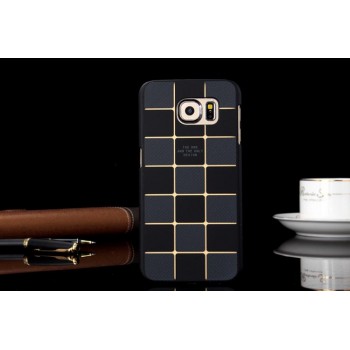 Пластиковый матовый дизайнерский чехол текстура Кубы для Samsung Galaxy S6 Edge Plus