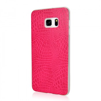 Силиконовый дизайнерский чехол текстура Змея для Samsung Galaxy S6 Edge Plus Пурпурный
