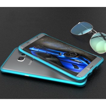 Металлический бампер сборного типа на винтах для Samsung Galaxy S6 Edge Plus Голубой