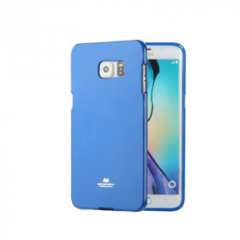 Силиконовый глянцевый непрозрачный чехол для Samsung Galaxy S6 Edge Plus Синий