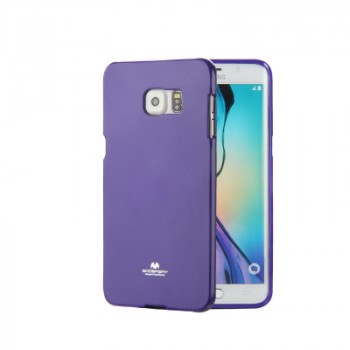 Силиконовый глянцевый непрозрачный чехол для Samsung Galaxy S6 Edge Plus Фиолетовый