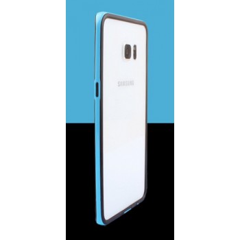 Двухкомпонентный бампер силикон/поликарбонат для Samsung Galaxy S6 Edge Plus Синий