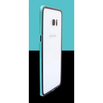 Двухкомпонентный бампер силикон/поликарбонат для Samsung Galaxy S6 Edge Plus Голубой