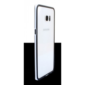 Двухкомпонентный бампер силикон/поликарбонат для Samsung Galaxy S6 Edge Plus Белый