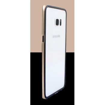 Двухкомпонентный бампер силикон/поликарбонат для Samsung Galaxy S6 Edge Plus Бежевый