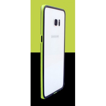 Двухкомпонентный бампер силикон/поликарбонат для Samsung Galaxy S6 Edge Plus Зеленый