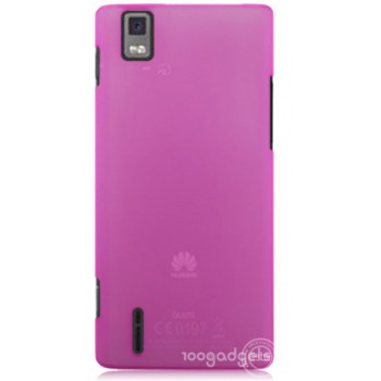 Ультратонкий пластиковый чехол для Huawei Ascend P2 Розовый