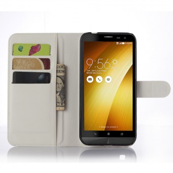 Чехол портмоне подставка с защелкой для Asus Zenfone Zoom Белый