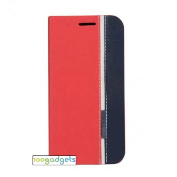 Текстурный чехол флип подставка на силиконовой основе с отделением для карты для Asus Zenfone Zoom Красный