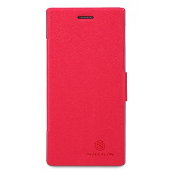 Чехол флип с магнитной застежкой для Huawei Ascend P2 Красный