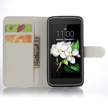 Чехол портмоне подставка с защелкой для LG K7 Белый