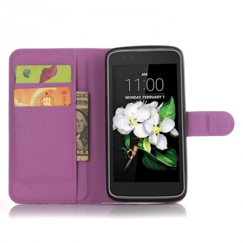 Чехол портмоне подставка с защелкой для LG K7 Фиолетовый