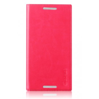 Вощеный чехол флип подставка на присоске для Lenovo Vibe X3 Розовый