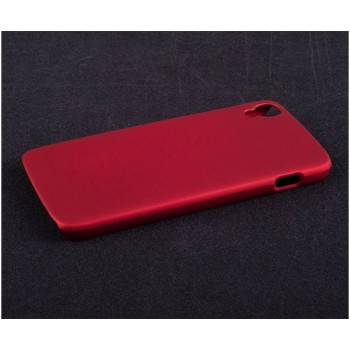 Пластиковый матовый непрозрачный чехол для Alcatel One Touch Idol 3 (5.5) Красный