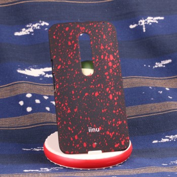 Пластиковый матовый дизайнерский чехол с голографическим принтом Звезды для Lenovo Moto X Style Красный