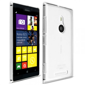 Пластиковый транспарентный олеофобный премиум чехол для Nokia Lumia 925
