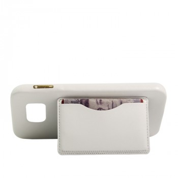 Дизайнерский чехол накладка с отделениями для карт и подставкой для Samsung Galaxy S7 Белый
