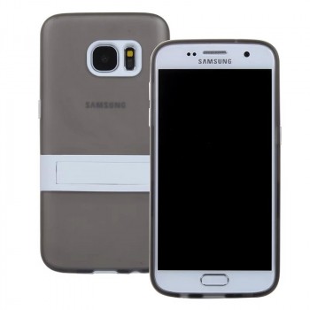 Двухкомпонентный силиконовый чехол с пластиковым бампером-подставкой для Samsung Galaxy S7 Серый