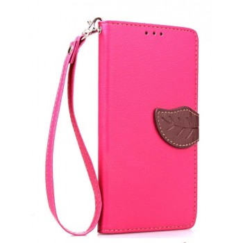 Текстурный чехол портмоне подставка на силиконовой основе с дизайнерской застежкой для Samsung Galaxy S7 Розовый