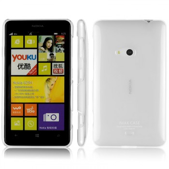 Пластиковый транспарентный олеофобный премиум чехол для Nokia Lumia 625
