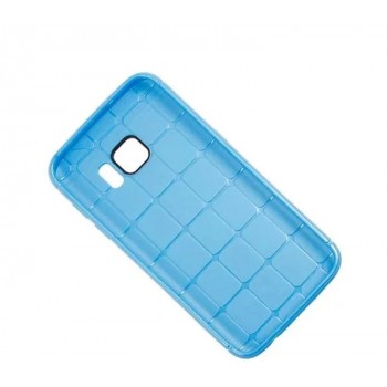 Силиконовый матовый непрозрачный чехол текстура Точки для Samsung Galaxy S7 Синий