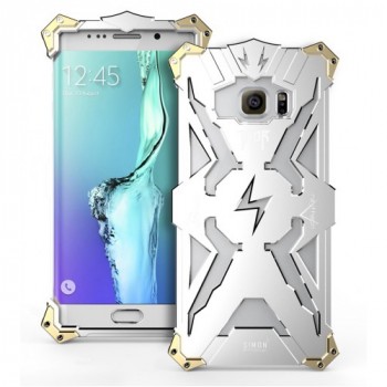Металлический винтовой чехол повышенной защиты для Samsung Galaxy S7 Edge Белый