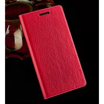 Чехол горизонтальная книжка подставка текстура Кожа для Xiaomi RedMi 3 Красный