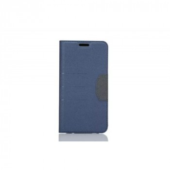 Текстурный чехол флип подставка на силиконовой основе с отделением для карты для Samsung Galaxy S7 Edge Синий
