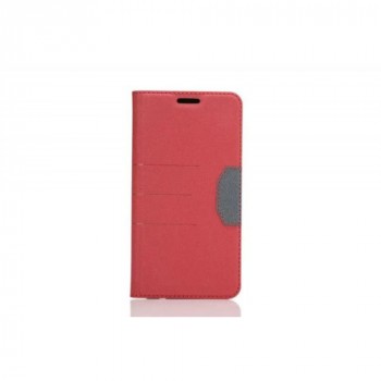 Текстурный чехол флип подставка на силиконовой основе с отделением для карты для Samsung Galaxy S7 Edge Красный