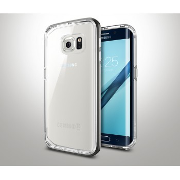 Двухкомпонентный премиум чехол с поликарбонатным бампером и силиконовой накладкой для Samsung Galaxy S7 Edge Серый