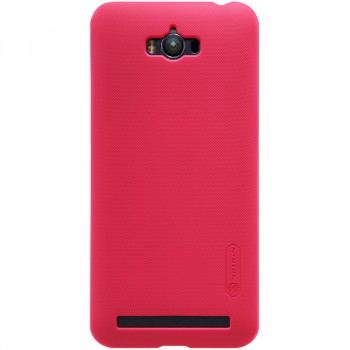 Пластиковый матовый нескользящий премиум чехол для ASUS ZenFone Max Красный