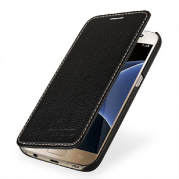 Кожаный чехол горизонтальная книжка (нат. кожа) для Samsung Galaxy S7