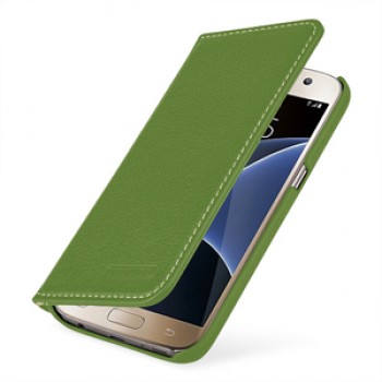 Кожаный чехол портмоне (нат. кожа) для Samsung Galaxy S7