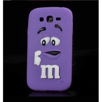 Силиконовый дизайнерский фигурный чехол для Samsung Galaxy J3 (2016) Фиолетовый