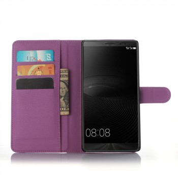 Чехол портмоне подставка на силиконовой основе с магнитной защелкой для Huawei Mate 8 Фиолетовый