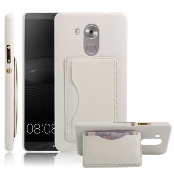 Дизайнерский чехол накладка с отделениями для карт и подставкой для Huawei Mate 8 Белый