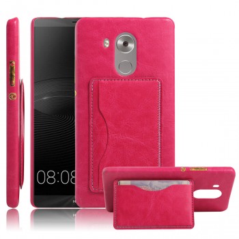 Дизайнерский чехол накладка с отделениями для карт и подставкой для Huawei Mate 8 Розовый