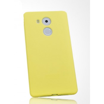 Силиконовый матовый нескользящий премиум чехол для Huawei Mate 8 Желтый