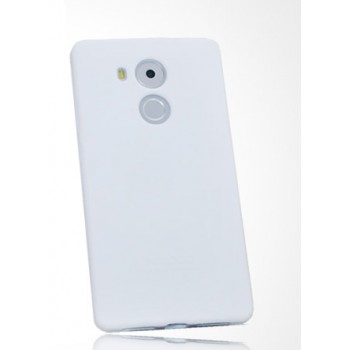 Силиконовый матовый нескользящий премиум чехол для Huawei Mate 8 Белый