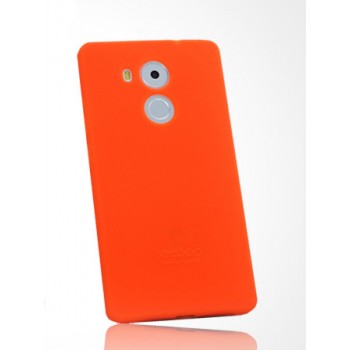 Силиконовый матовый нескользящий премиум чехол для Huawei Mate 8 Оранжевый