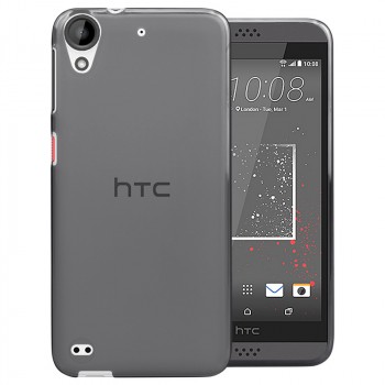 Силиконовый матовый полупрозрачный чехол для HTC Desire 530/630 Черный