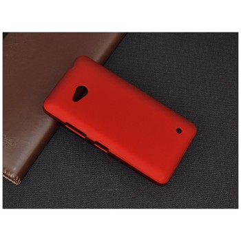 Пластиковый матовый непрозрачный чехол для Microsoft Lumia 640 Красный