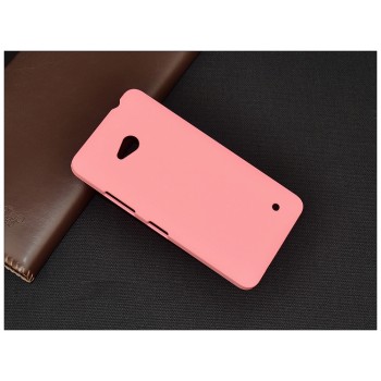 Пластиковый матовый непрозрачный чехол для Microsoft Lumia 640 Розовый