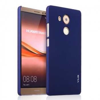 Пластиковый матовый непрозрачный чехол для Huawei Mate 8 Синий