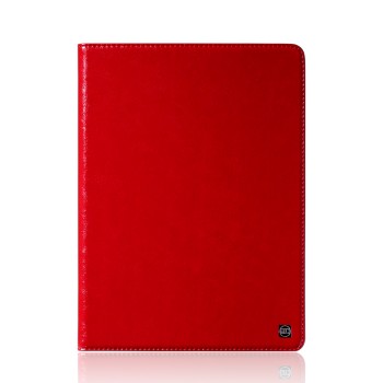 Вощеный кожаный чехол подставка на силиконовой транспарентной основе для Huawei MediaPad M2 10 Красный