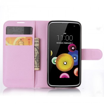 Чехол портмоне подставка с защелкой для LG K4 Розовый