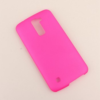 Пластиковый матовый непрозрачный чехол для LG K10 Пурпурный
